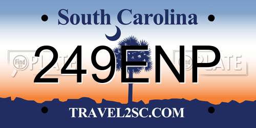 249ENP South Carolina License Plate