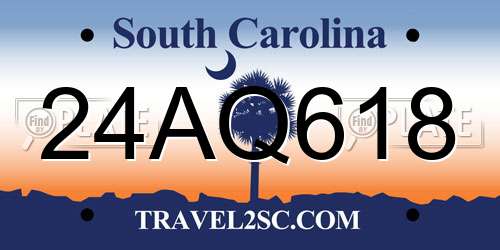 24AQ618 South Carolina License Plate