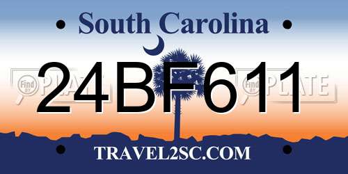 24BF611 South Carolina License Plate