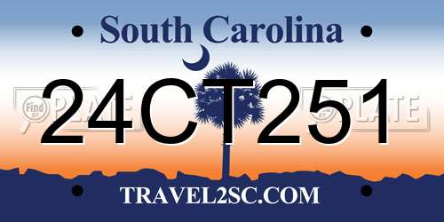 24CT251 South Carolina License Plate