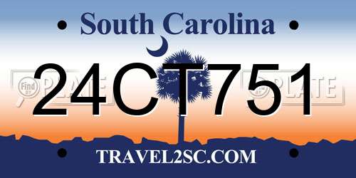 24CT751 South Carolina License Plate