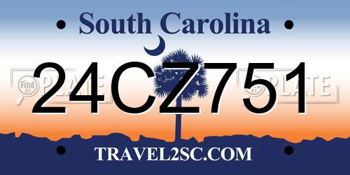 24CZ751 South Carolina License Plate