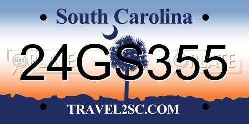 24GS355 South Carolina License Plate