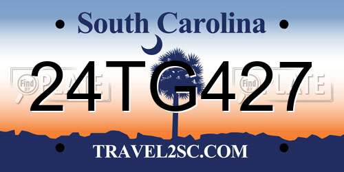 24TG427 South Carolina License Plate