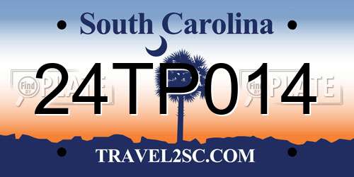 24TP014 South Carolina License Plate