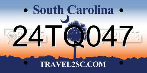 24TQ047 South Carolina License Plate