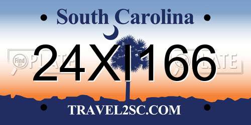 24XI166 South Carolina License Plate