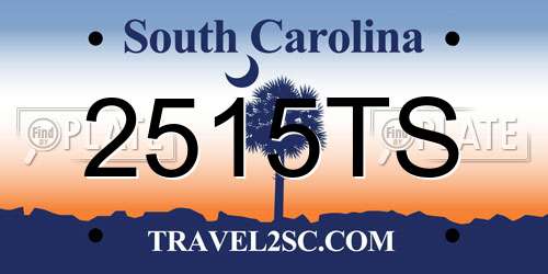2515TS South Carolina License Plate