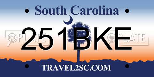 251BKE South Carolina License Plate