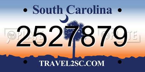 2527879 South Carolina License Plate