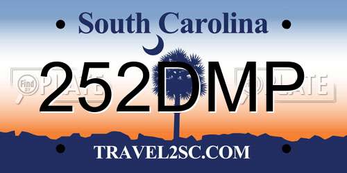 252DMP South Carolina License Plate