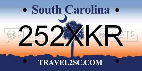 252XKR South Carolina License Plate