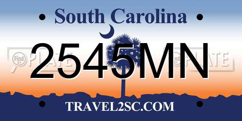 2545MN South Carolina License Plate