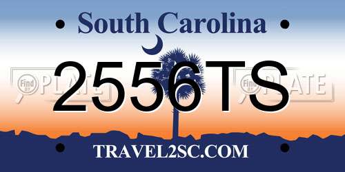 2556TS South Carolina License Plate