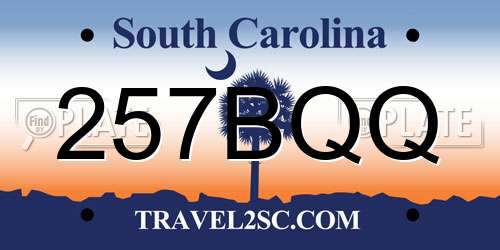 257BQQ South Carolina License Plate