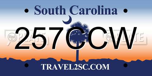 257CCW South Carolina License Plate