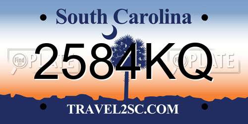 2584KQ South Carolina License Plate