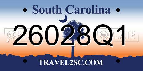 26028Q1 South Carolina License Plate