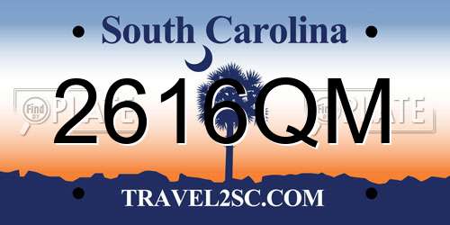 2616QM South Carolina License Plate
