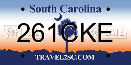 261CKE South Carolina License Plate