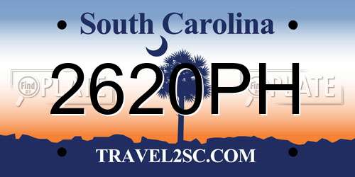 2620PH South Carolina License Plate