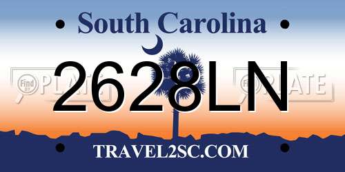 2628LN South Carolina License Plate