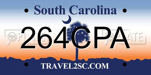 264CPA South Carolina License Plate