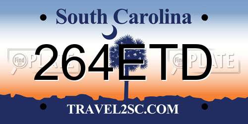 264ETD South Carolina License Plate