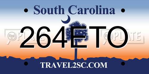 264ETO South Carolina License Plate