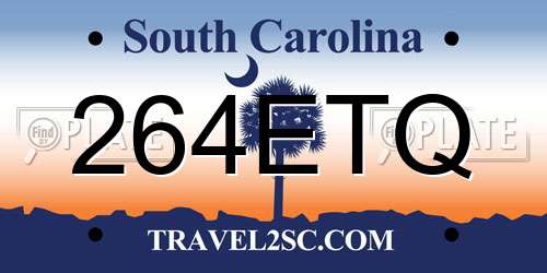 264ETQ South Carolina License Plate