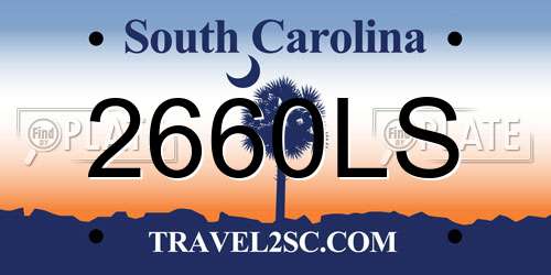 2660LS South Carolina License Plate