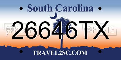 26646TX South Carolina License Plate