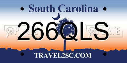 266QLS South Carolina License Plate