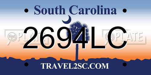 2694LC South Carolina License Plate