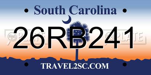 26RB241 South Carolina License Plate