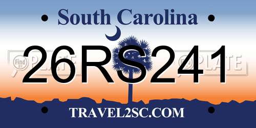 26RS241 South Carolina License Plate