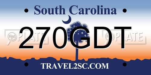270GDT South Carolina License Plate