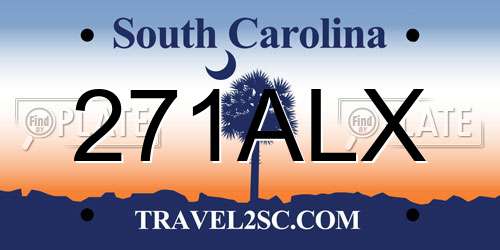 271ALX South Carolina License Plate