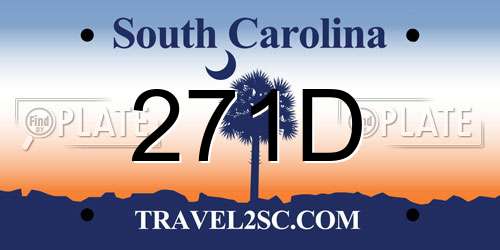 271D South Carolina License Plate