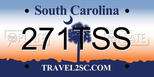 271TSS South Carolina License Plate