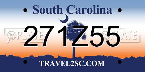271Z55 South Carolina License Plate