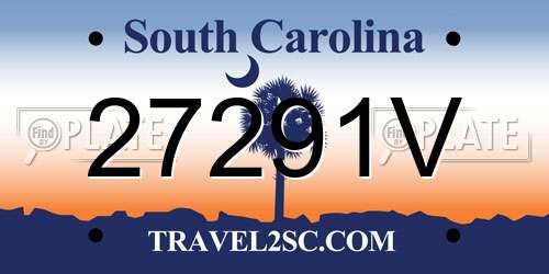 27291V South Carolina License Plate