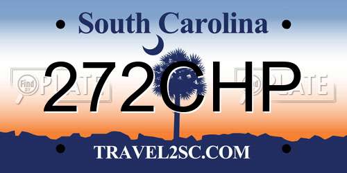 272CHP South Carolina License Plate