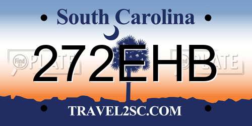 272EHB South Carolina License Plate