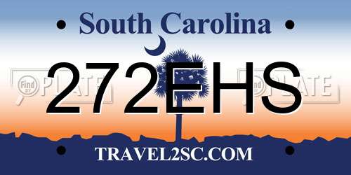 272EHS South Carolina License Plate