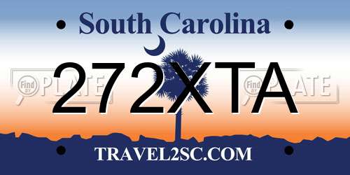 272XTA South Carolina License Plate