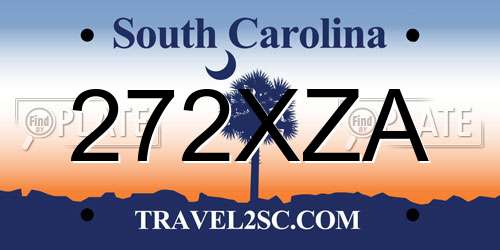 272XZA South Carolina License Plate