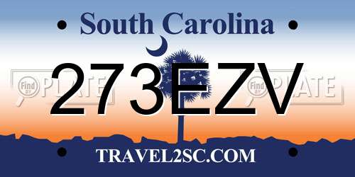 273EZV South Carolina License Plate