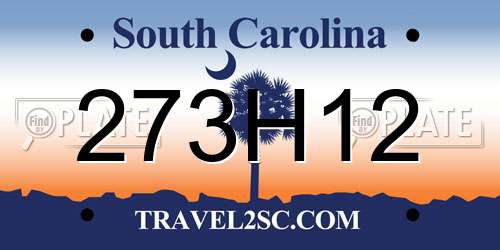 273H12 South Carolina License Plate
