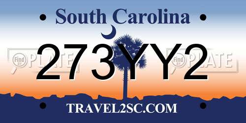 273YY2 South Carolina License Plate